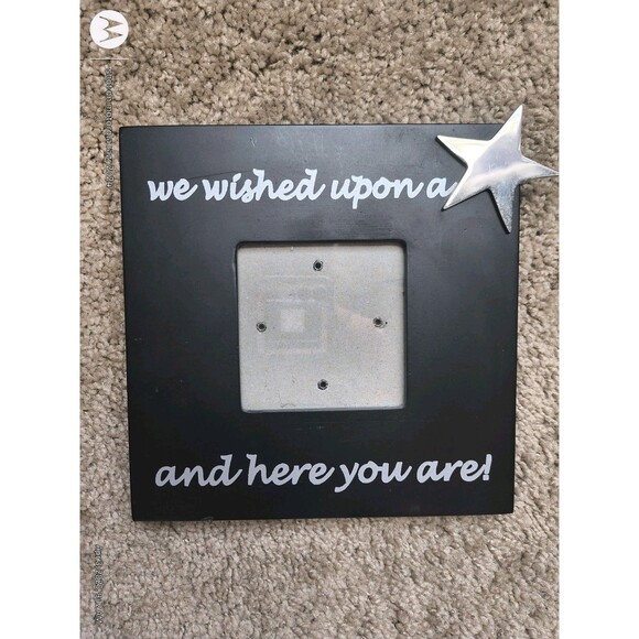 Mudpie Picture Frame Star Black Baby Table Decor - Picture 1 of 10